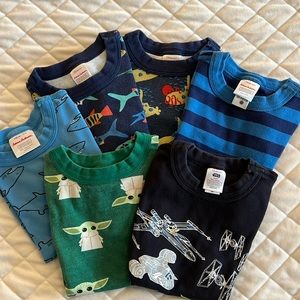 Set of 6 Hanna Andersson spring/summer PJs. Size 5